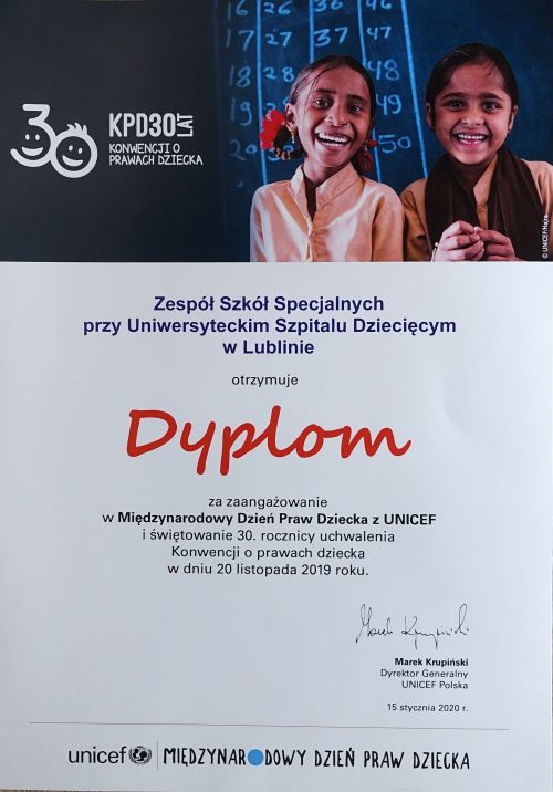 Podsumowanie działań Klubu Szkół UNICEF
w roku szkolnym 2019/2020.
